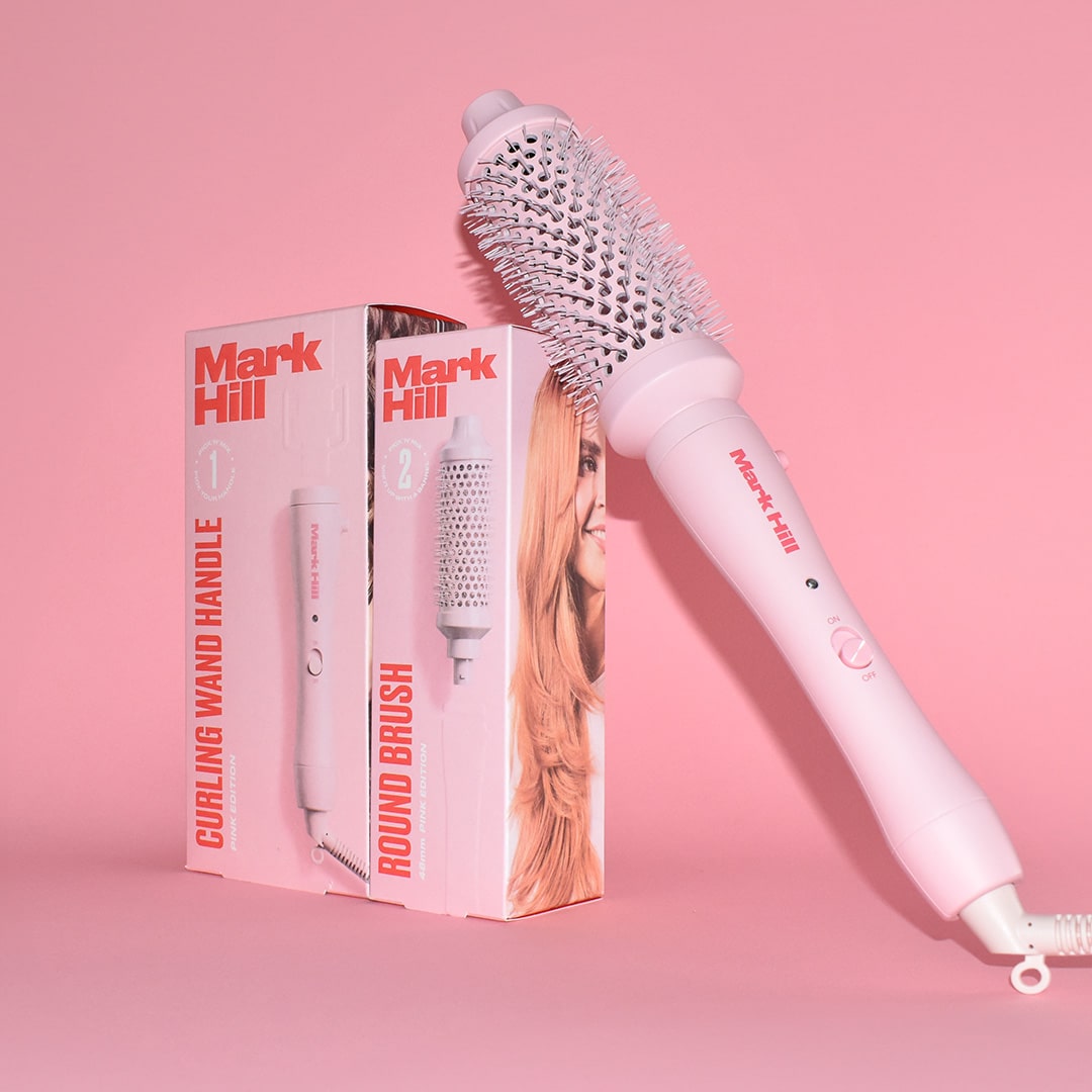 48mm Round Brush + Handle, Pink