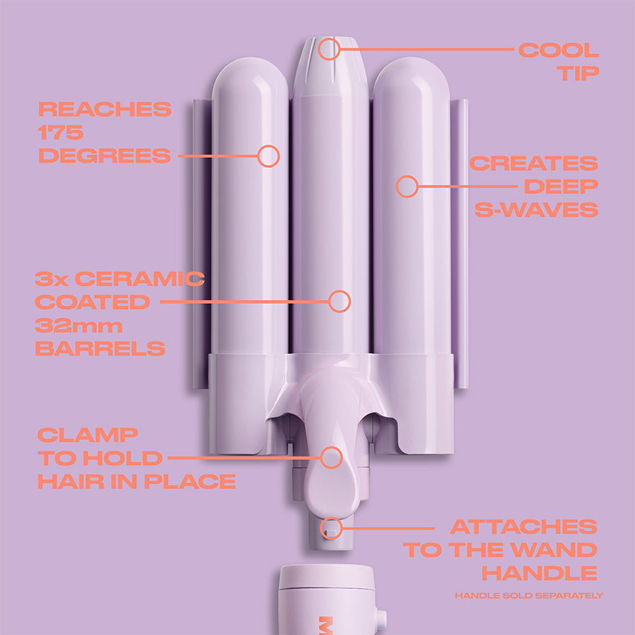 Mermaid Waver™ 32mm Attachment, Lilac