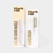 35mm Round Brush Attachment + Handle, Ice White