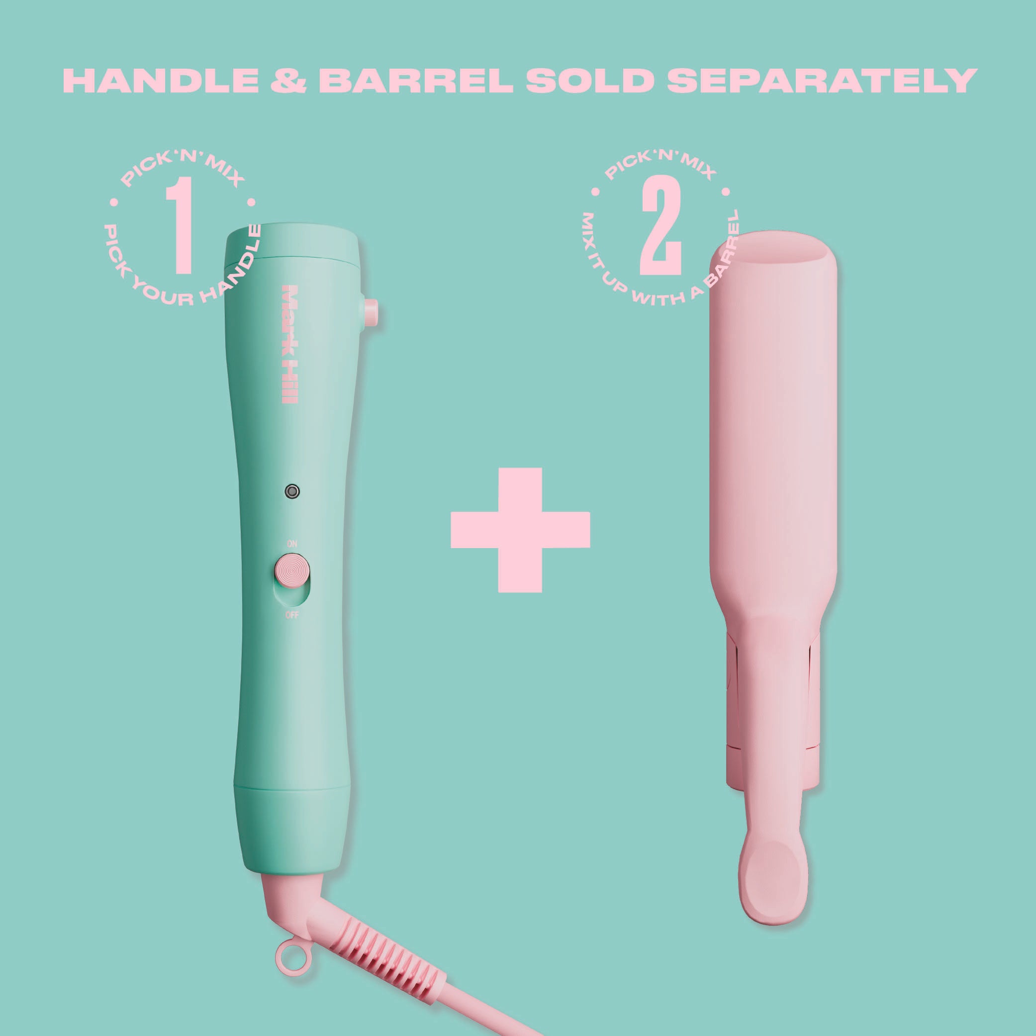 Styling Wand Handle, Aqua