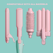 Long Tong 32mm Attachment & Handle, Aqua + Pink