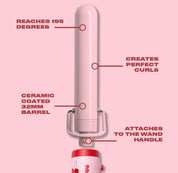 32mm Medium Barrel & Handle, Cherry + Pink