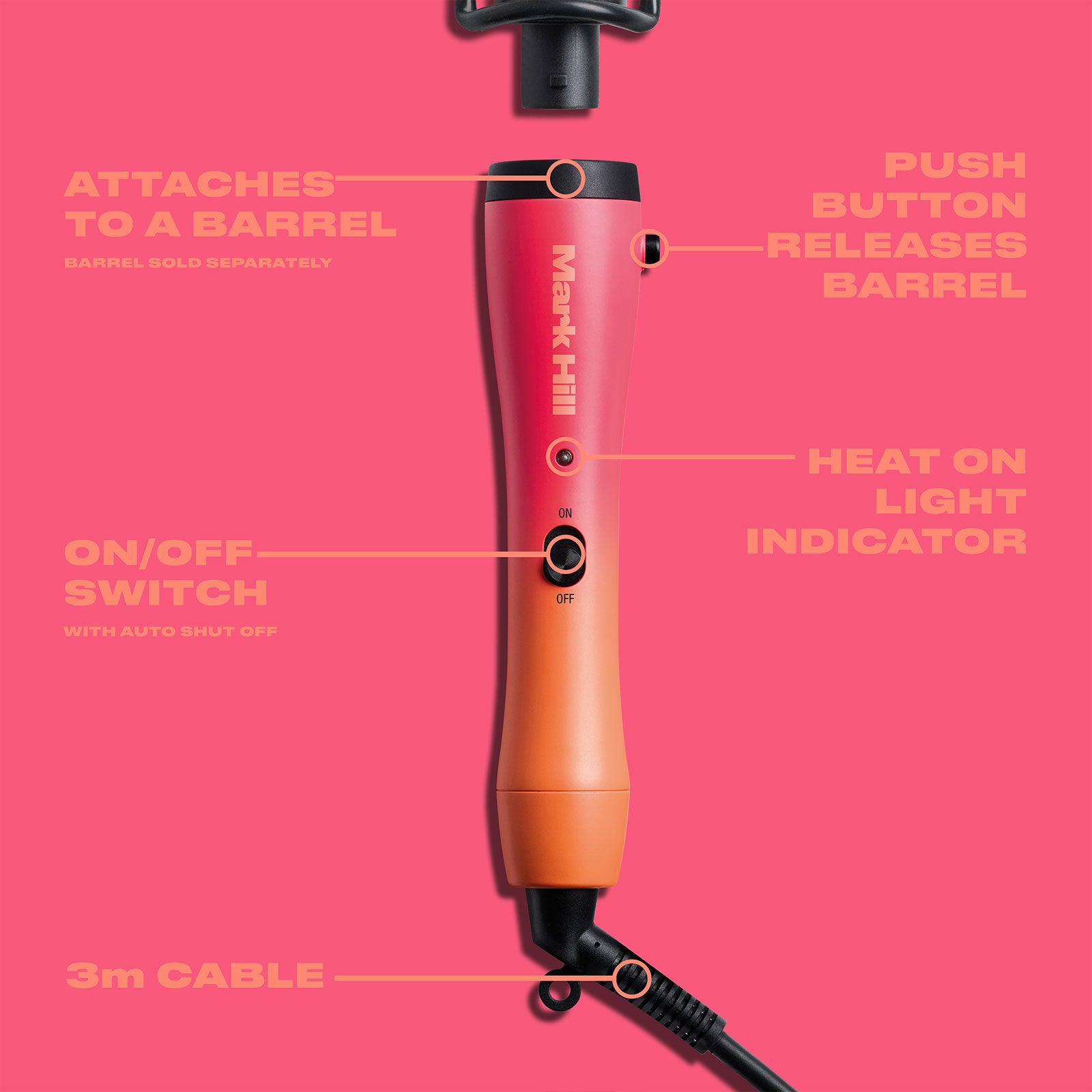 Mark Hill Pick 'N' Mix Sunrise Curling Wand Handle