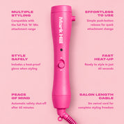 Styling Wand Handle, Hot Pink