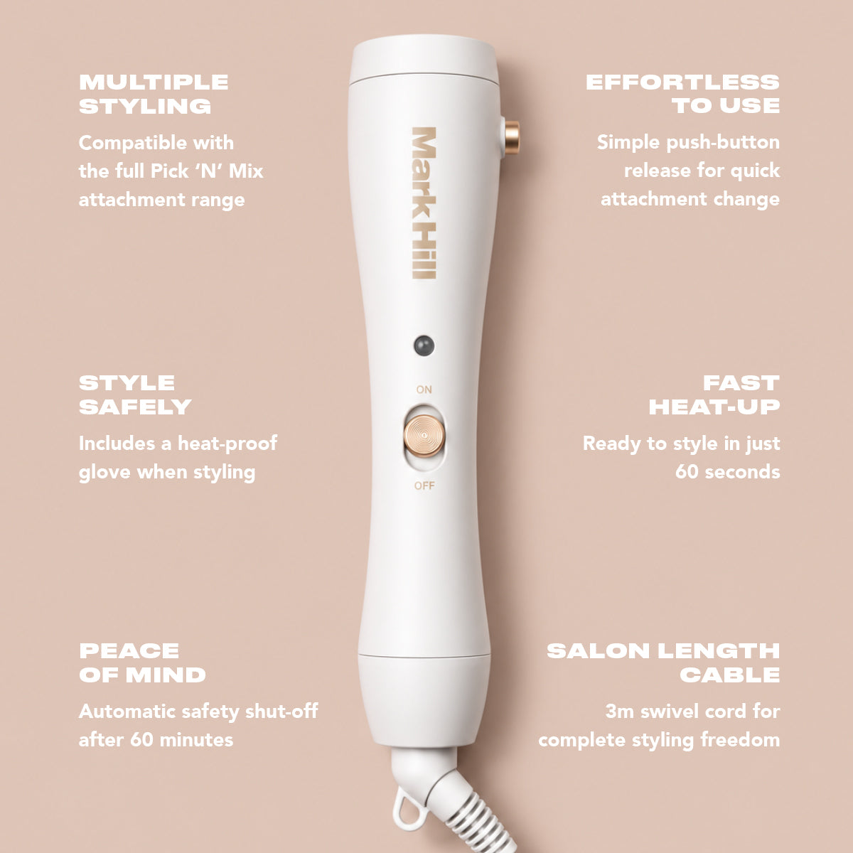 Curling Wand Bundle, Ice White