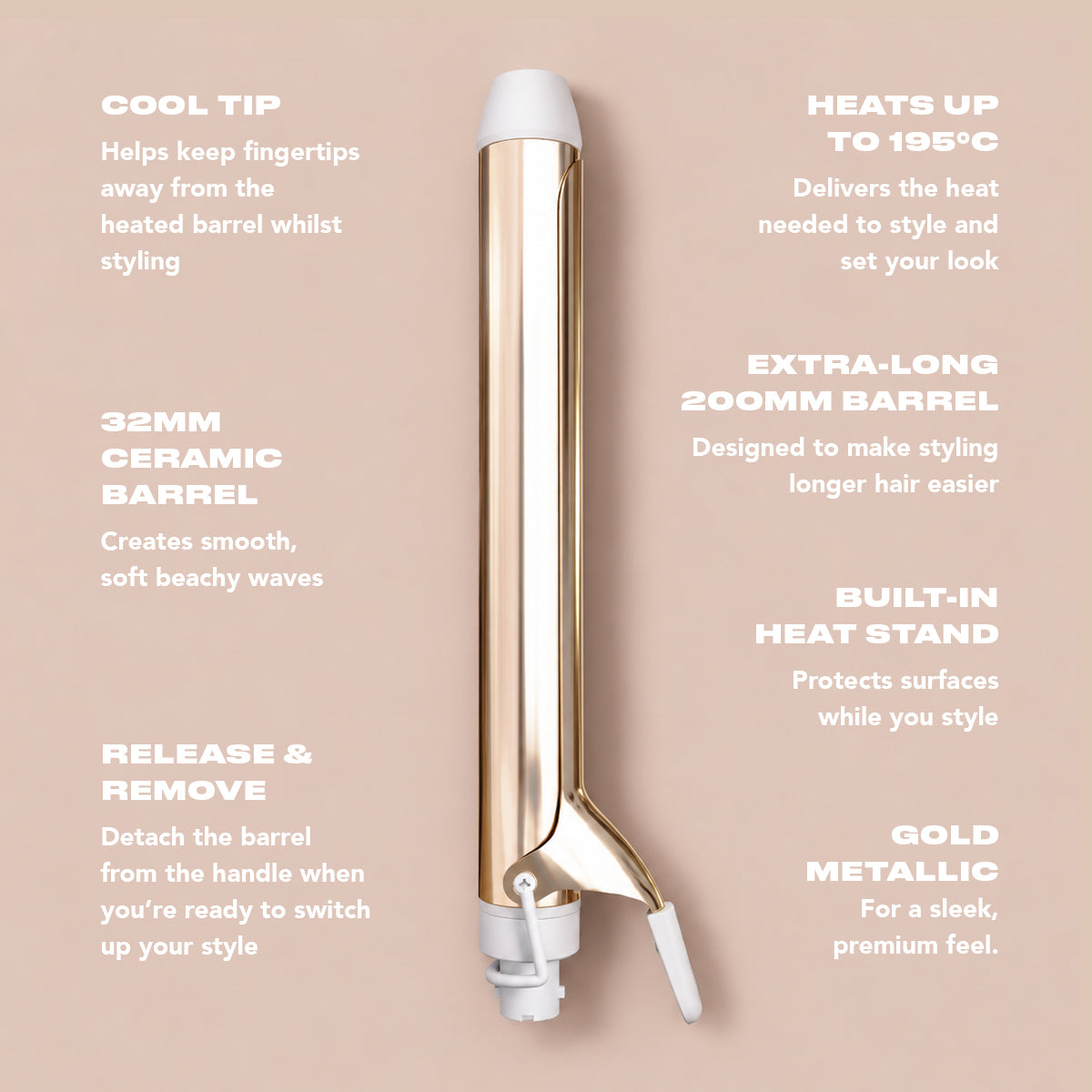 Curling Wand Bundle, Ice White