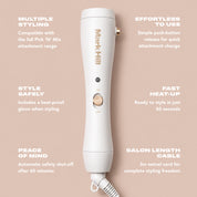 Styling Wand Handle, Ice White