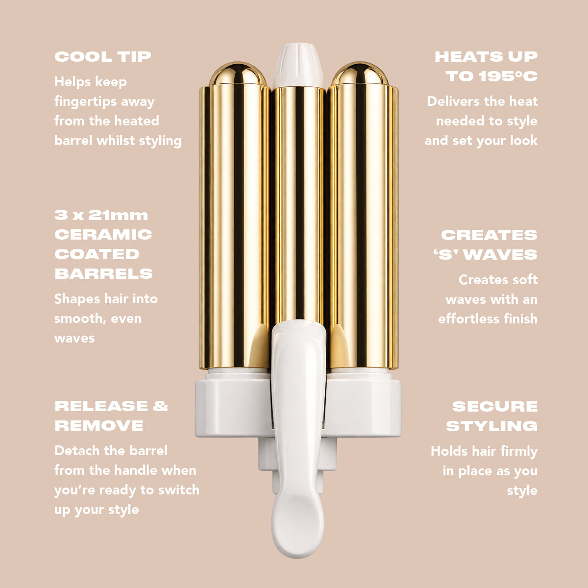 Mermaid Waver™ 21mm Attachment, Ice White