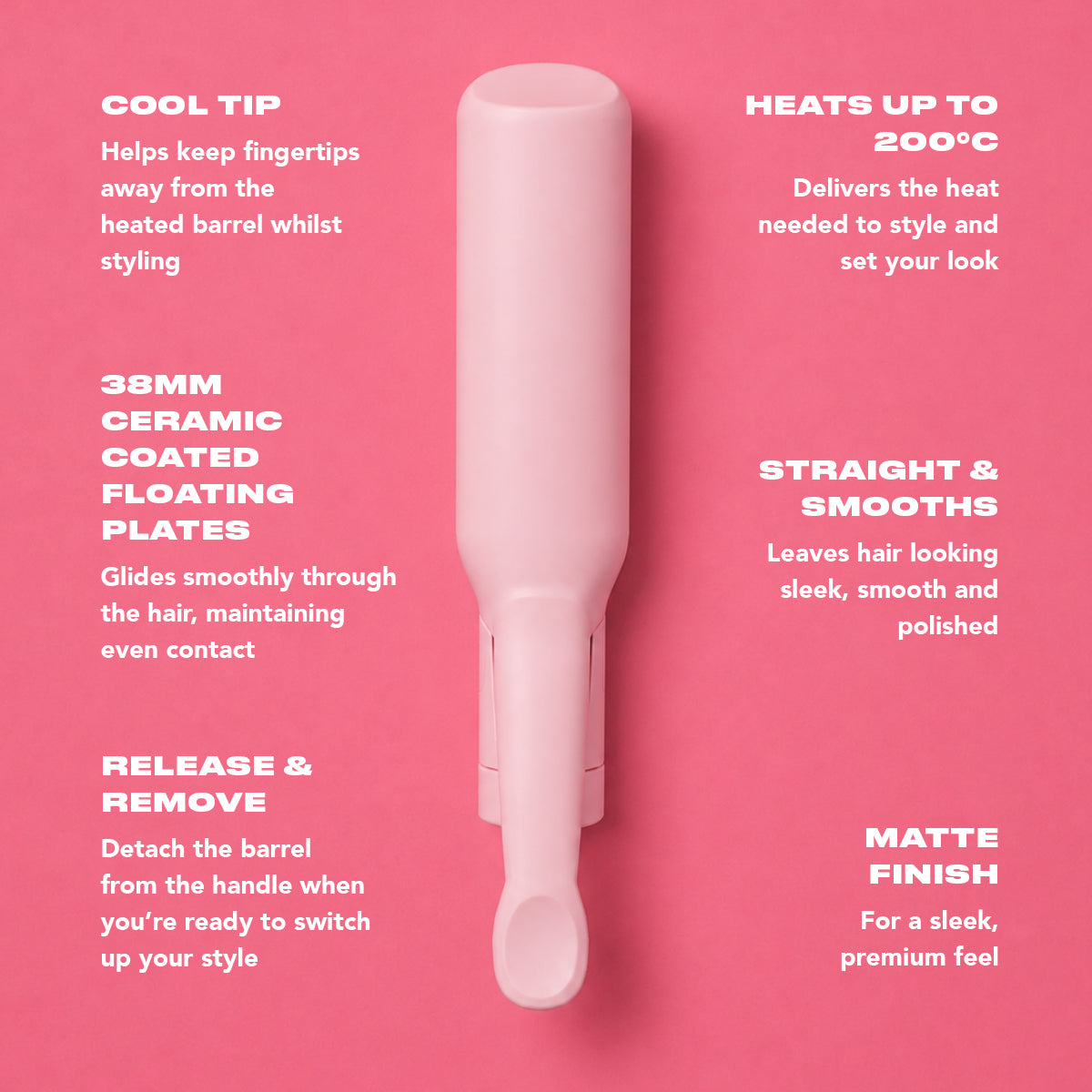 Wide Plate Straightener 38mm + Matcha Handle