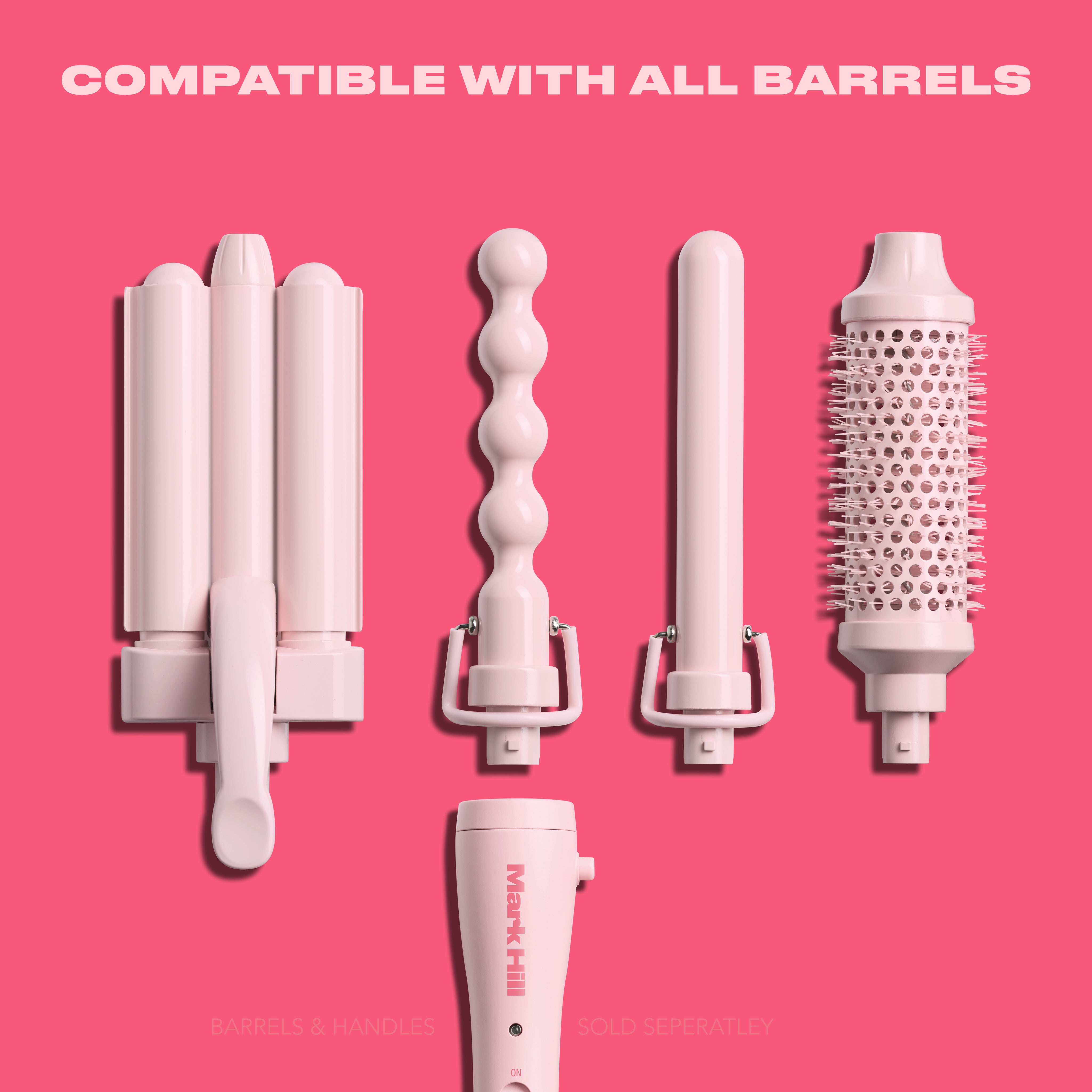 48mm Round Brush + Handle, Pink