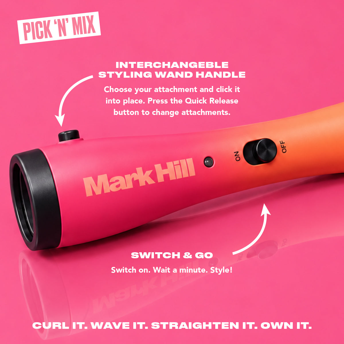Styling Wand Handle, Sunrise