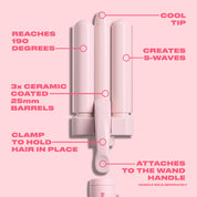 Mermaid Waver™ 21mm Attachment, Pink