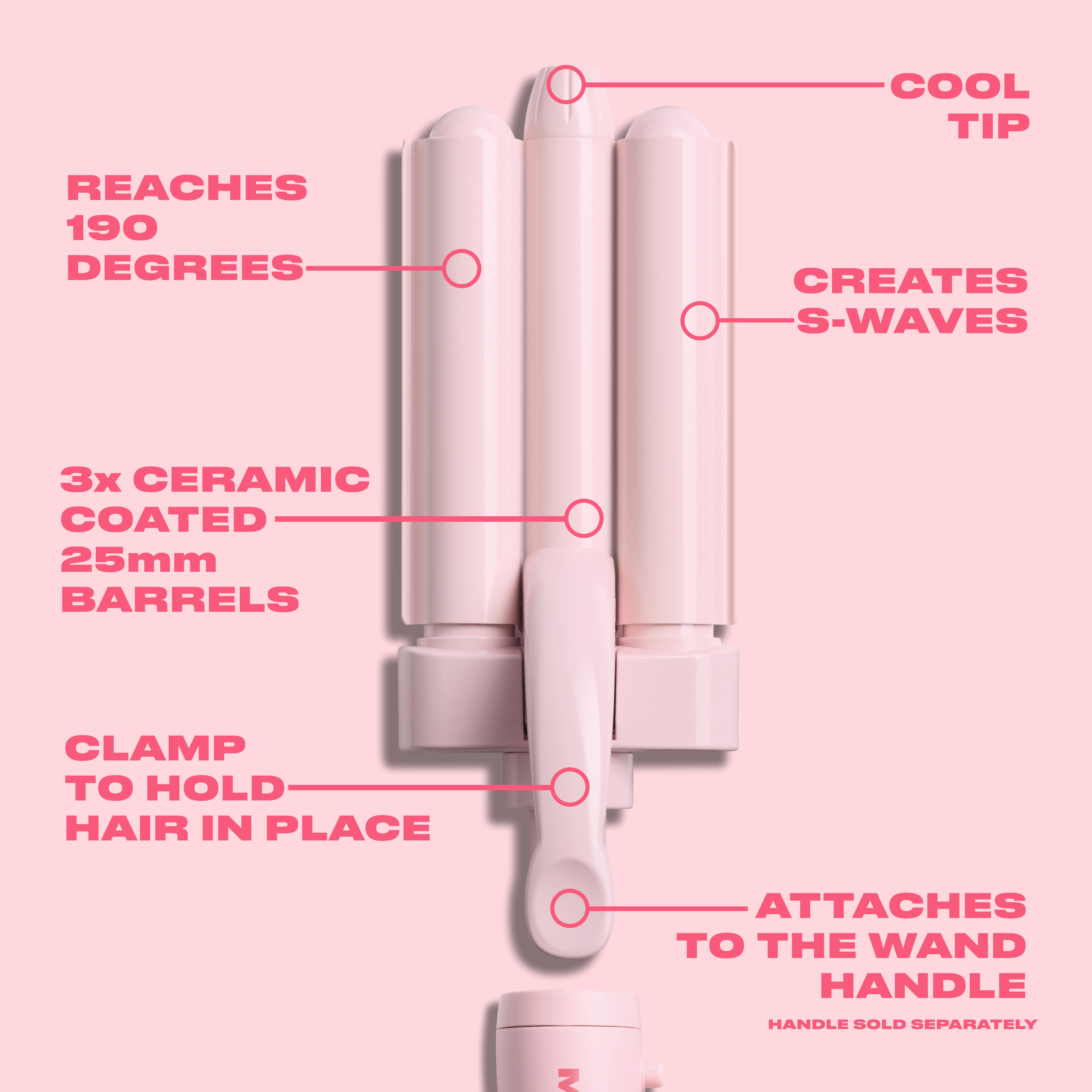 Mermaid Waver™ 21mm Attachment, Pink