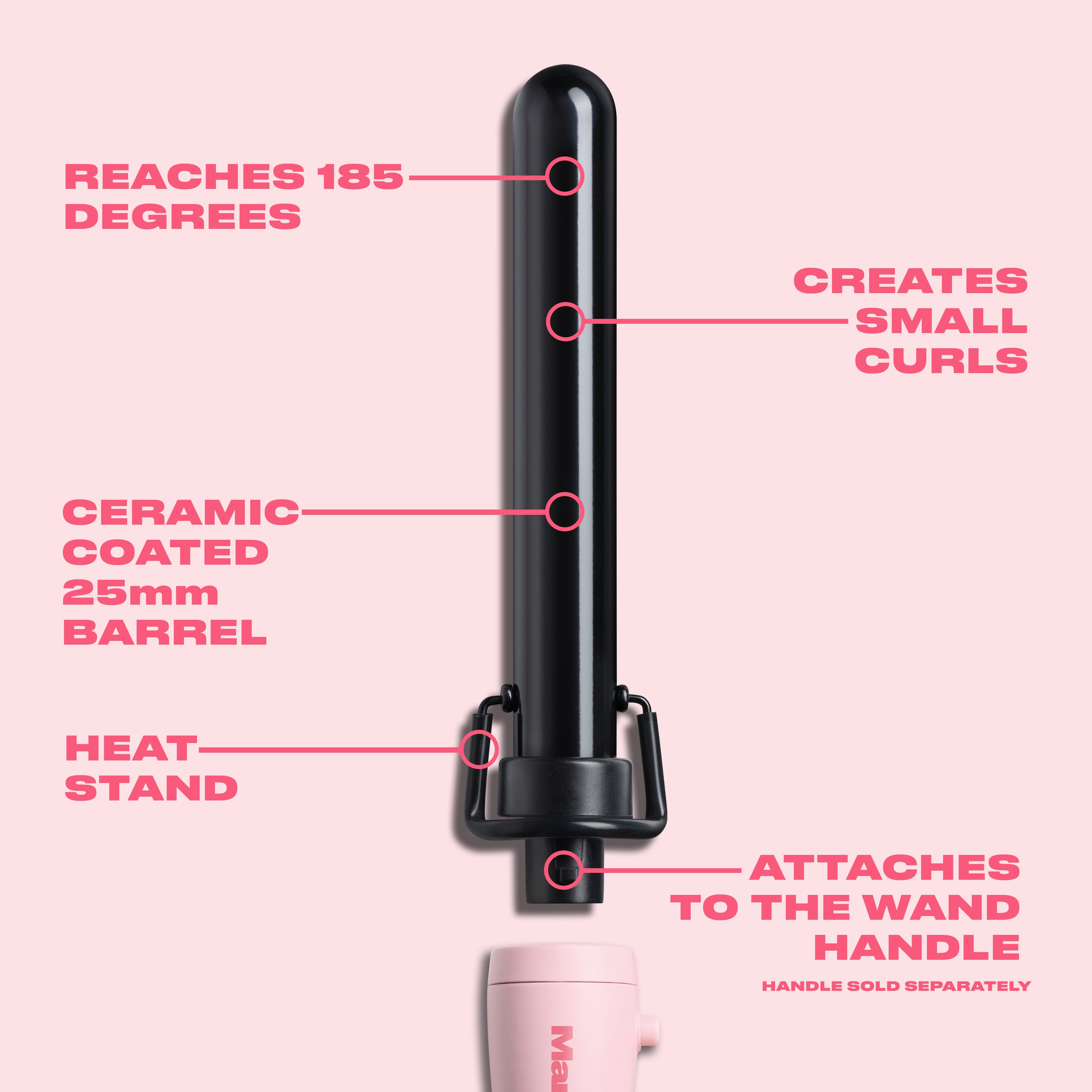 Small Barrel 25mm Attachment, Black