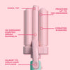 pink mermaid curling wand