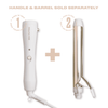 Hair tong with separate handle and barrel on a white background