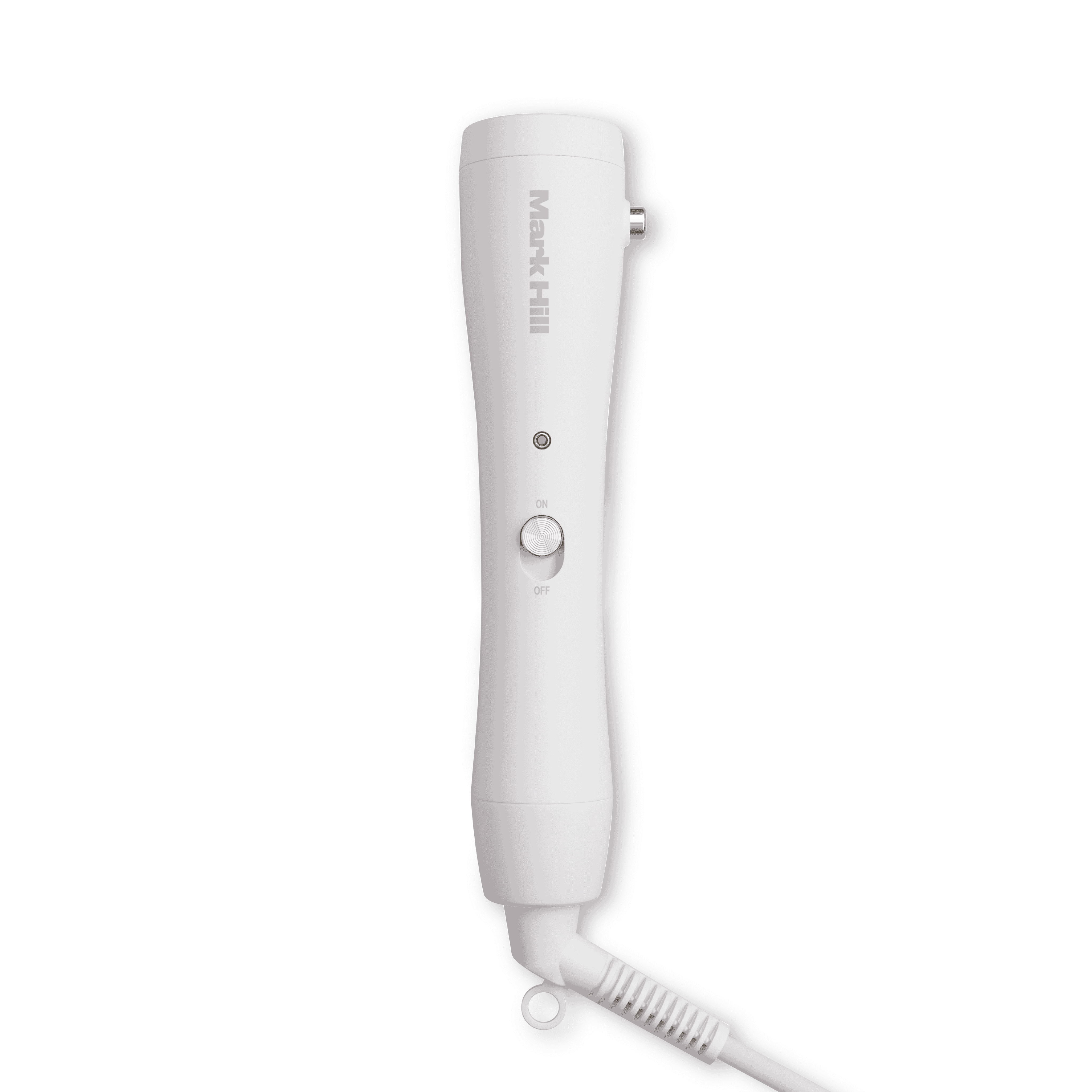 white curling wand handle