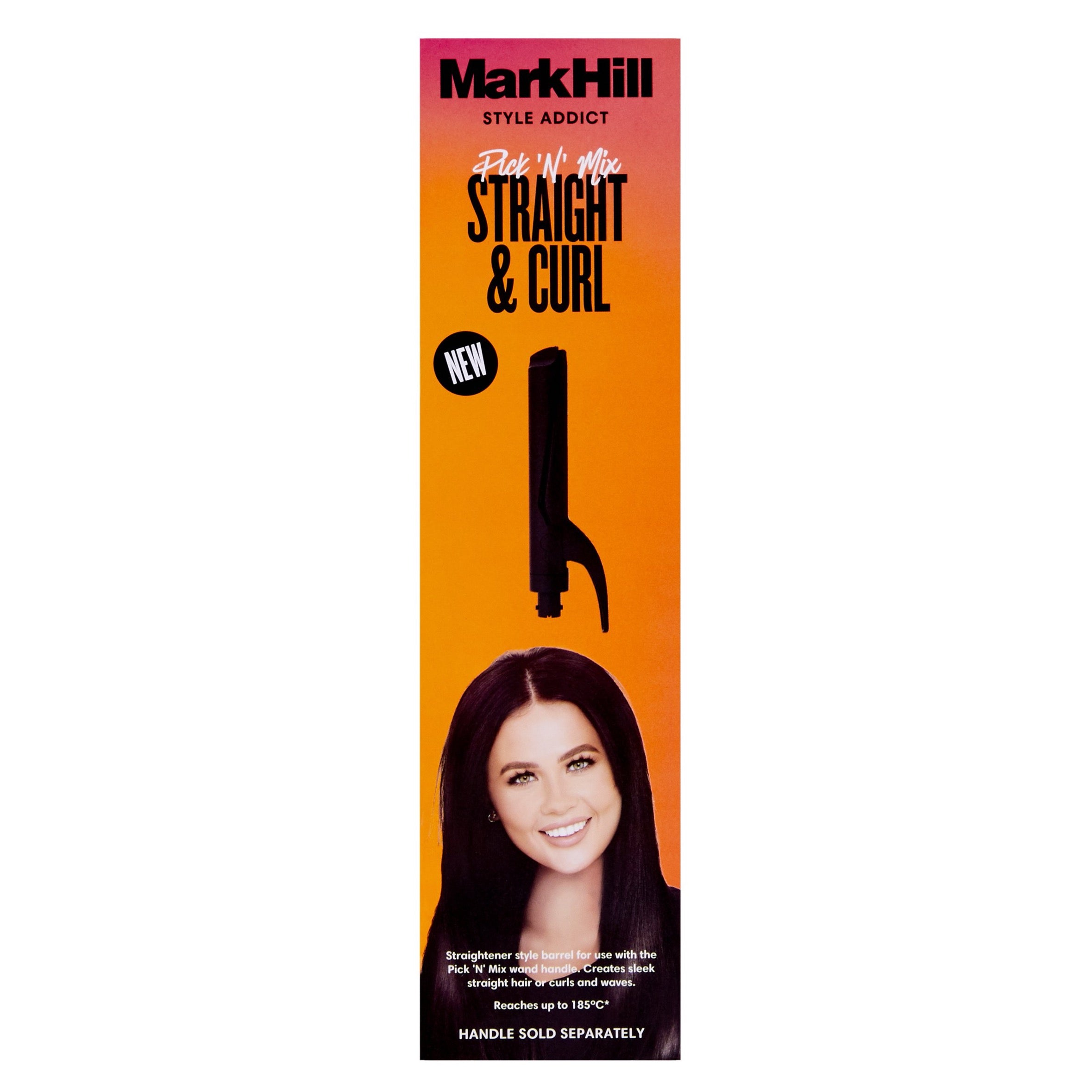 Straight & Curl Barrel Attachment, Black