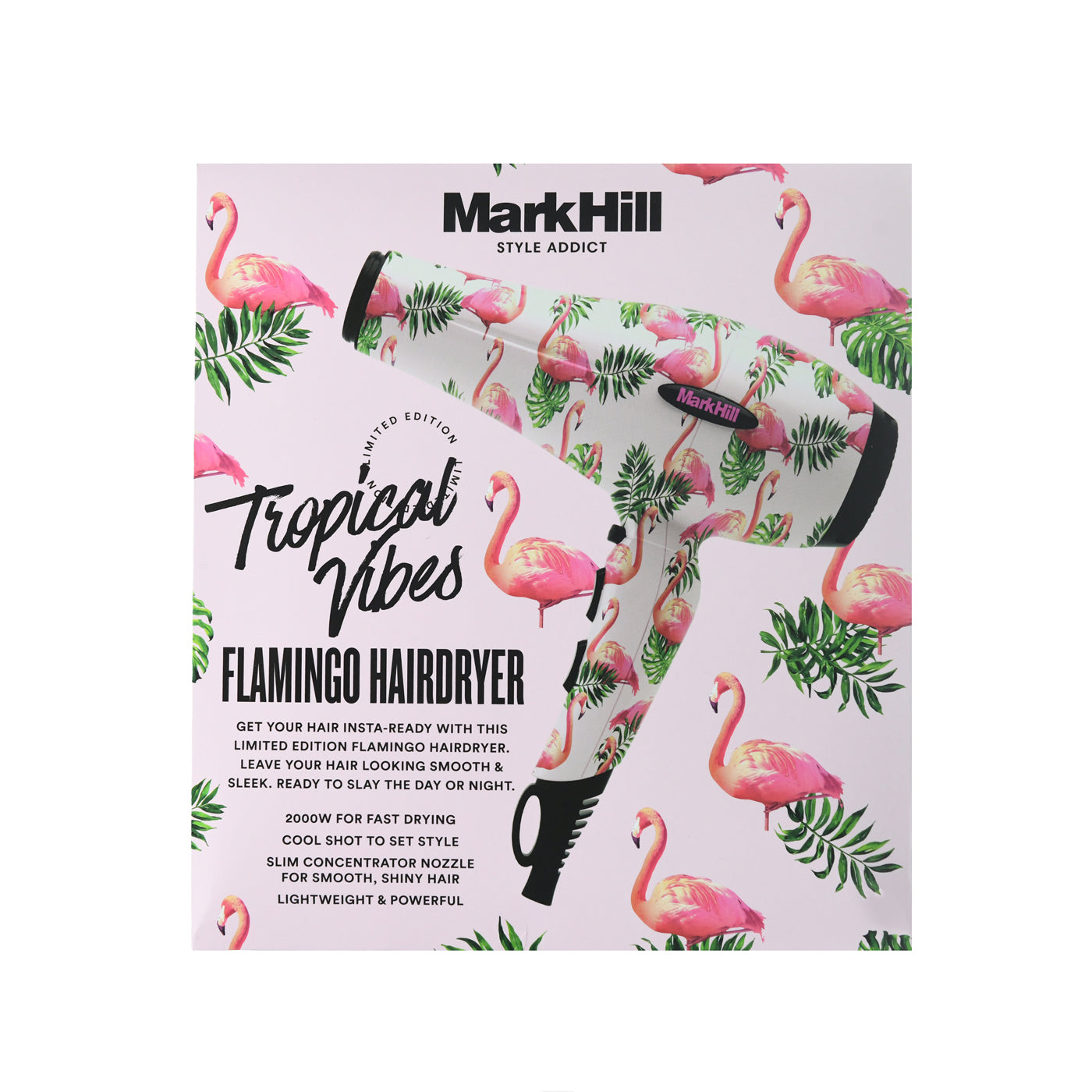 Mark Hill Flamingo Print Hairdryer