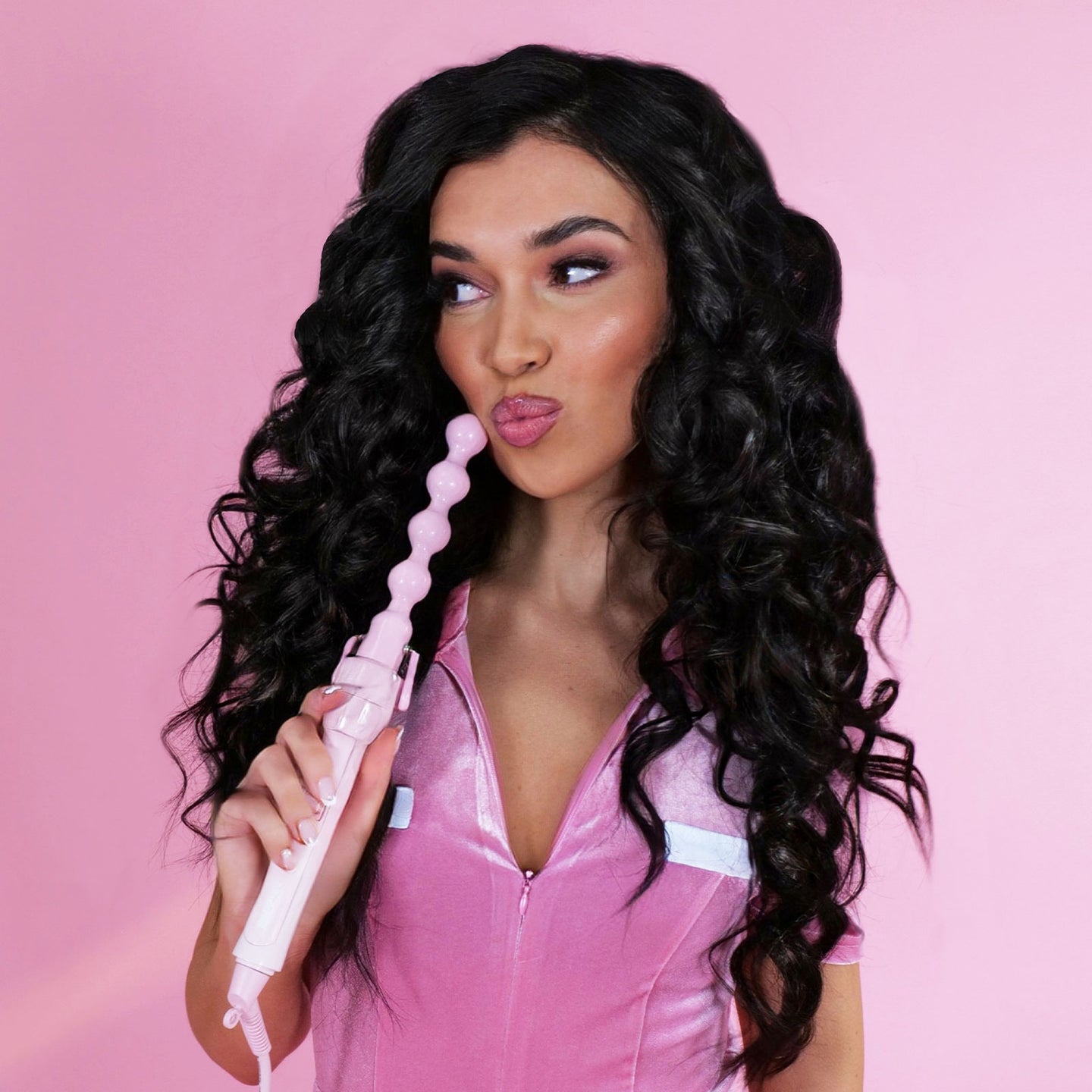 Mark Hill Pink Pick 'N' Mix Textured Waver Curling Tong